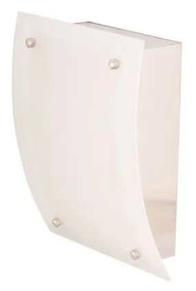 Monument Bathroom Wall Sconce Frosted Matte White Glass 5/8 X 9 X 4 Inch  Uses (1) 18-Watt Fluorescent Gu24 Base Lamp