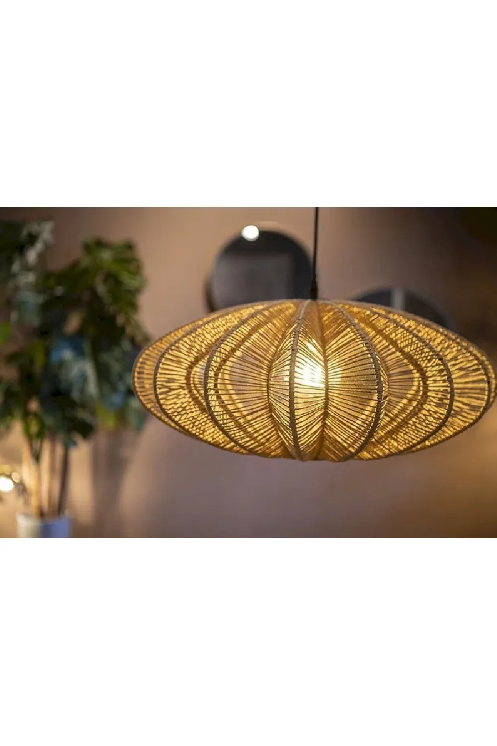 Natural Open Weave Rope Pendant | By-Boo Nimbus