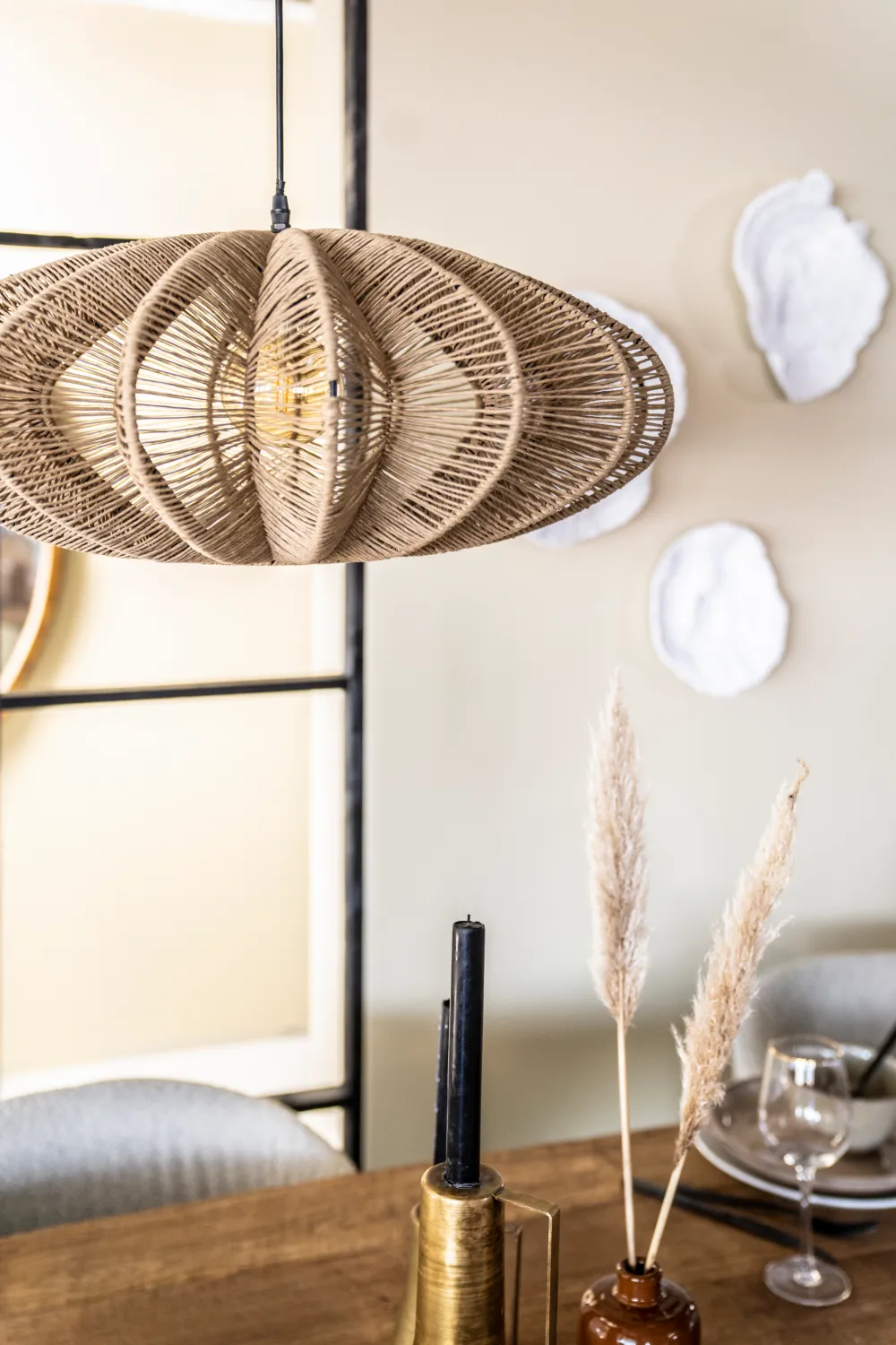 Natural Open Weave Rope Pendant | By-Boo Nimbus