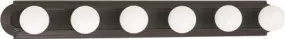 Nuvo 6-Light Racetrack Style Vanity Fixture Mahogany Bronze 36 X 4-3/4 Inch  Uses (6) 15-Watt Fluorescent Gu24 Base Lamps