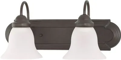 Nuvo Ballerina 2-Light Vanity Fixture Mahogany Bronze 18 X 7-5/8 Inch  Uses (2) 13-Watt Fluorescent Gu24 Base Lamps