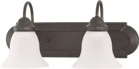 Nuvo Ballerina 2-Light Vanity Fixture Mahogany Bronze 18 X 7-5/8 Inch  Uses (2) 13-Watt Fluorescent Gu24 Base Lamps