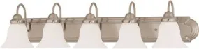 Nuvo Ballerina 5-Light Vanity Fixture Brushed Nickel 36 X 7-5/8 Inch  Uses (5) 13-Watt Fluorescent Gu24 Base Lamps