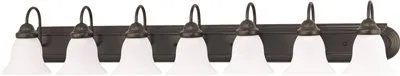 Nuvo Ballerina 7-Light Vanity Fixture Mahogany Bronze 48 X 7-5/8 Inch  Uses (7) 13-Watt Fluorescent Gu24 Base Lamps