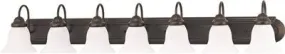Nuvo Ballerina 7-Light Vanity Fixture Mahogany Bronze 48 X 7-5/8 Inch  Uses (7) 13-Watt Fluorescent Gu24 Base Lamps