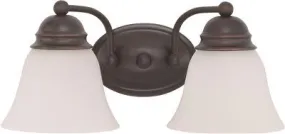 Nuvo Empire 2-Light Vanity Fixture Mahogany Bronze 14-7/8 X 6-1/8 Inch  Uses (2) 13-Watt Fluorescent Gu24 Base Lamps