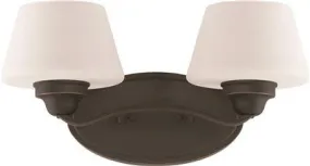 Nuvo Ludlow 2-Light Vanity Fixture Russet Bronze 17-1/8 X 8-1/2 Inch  Uses (2) 100-Watt Incandescent Medium Base Lamps