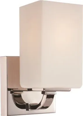 Nuvo Vista 1-Light Vanity Fixture Polished Nickel 4-1/2 X 8 Inch  Uses (1) 100-Watt Incandescent Medium Base Lamp