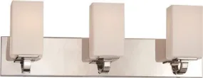 Nuvo Vista 3-Light Vanity Fixture Polished Nickel 23-3/8 X 8 Inch  Uses (3) 100-Watt Incandescent Medium Base Lamps