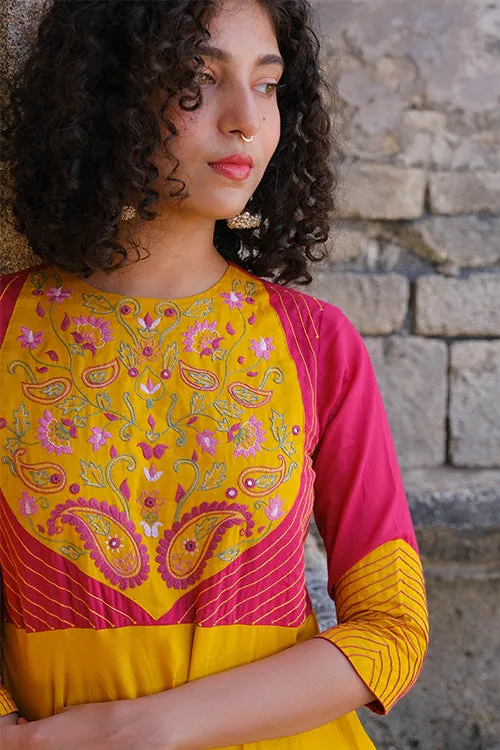 Okhai "Solana" Hand Embroidered Pure Cotton Mul Dress