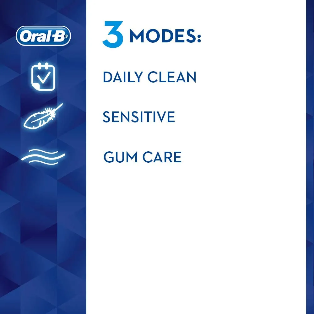 Oral-B Smart 4 4500 CrossAction Electric Toothbrush Rechargeable Powered By Braun, 1 App Connected Handle, 3 Modes, Pressure Sensor, 2 Toothbrush Heads, 1 Travel Case, 2 Pin UK Plug, Colour May Vary