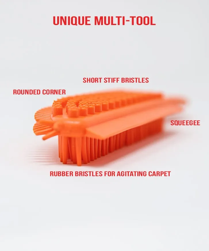 Orange Handheld Rubber Brush