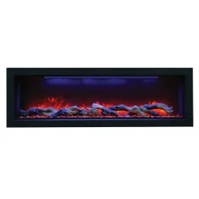 Panorama 50" Electric Deep Built-In Electric Fireplace with Optional Black Steel Surround