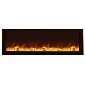 Panorama 50" Electric Slim Built-In Electric Fireplace with Optional Black Steel Surround