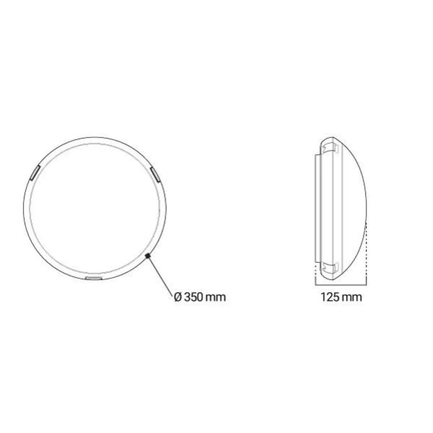 Pearl Circular Oyster Light Ø350mm
