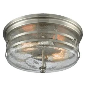 Port O'connor 2-Lght Flush Mount W/Glss
