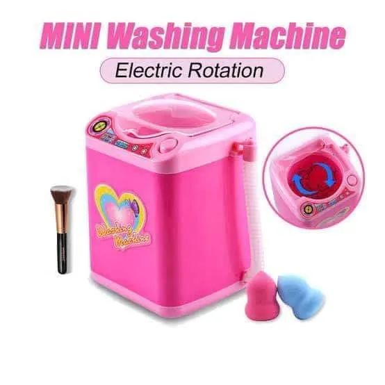 Portable Automatic Cute Cosmetic Powder Puff Washing Machine, Makeup Brushes Cleaner
