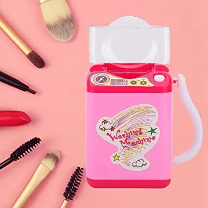 Portable Automatic Cute Cosmetic Powder Puff Washing Machine, Makeup Brushes Cleaner