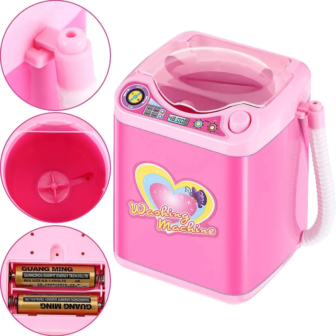 Portable Automatic Cute Cosmetic Powder Puff Washing Machine, Makeup Brushes Cleaner
