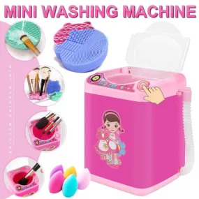 Portable Automatic Cute Cosmetic Powder Puff Washing Machine, Makeup Brushes Cleaner