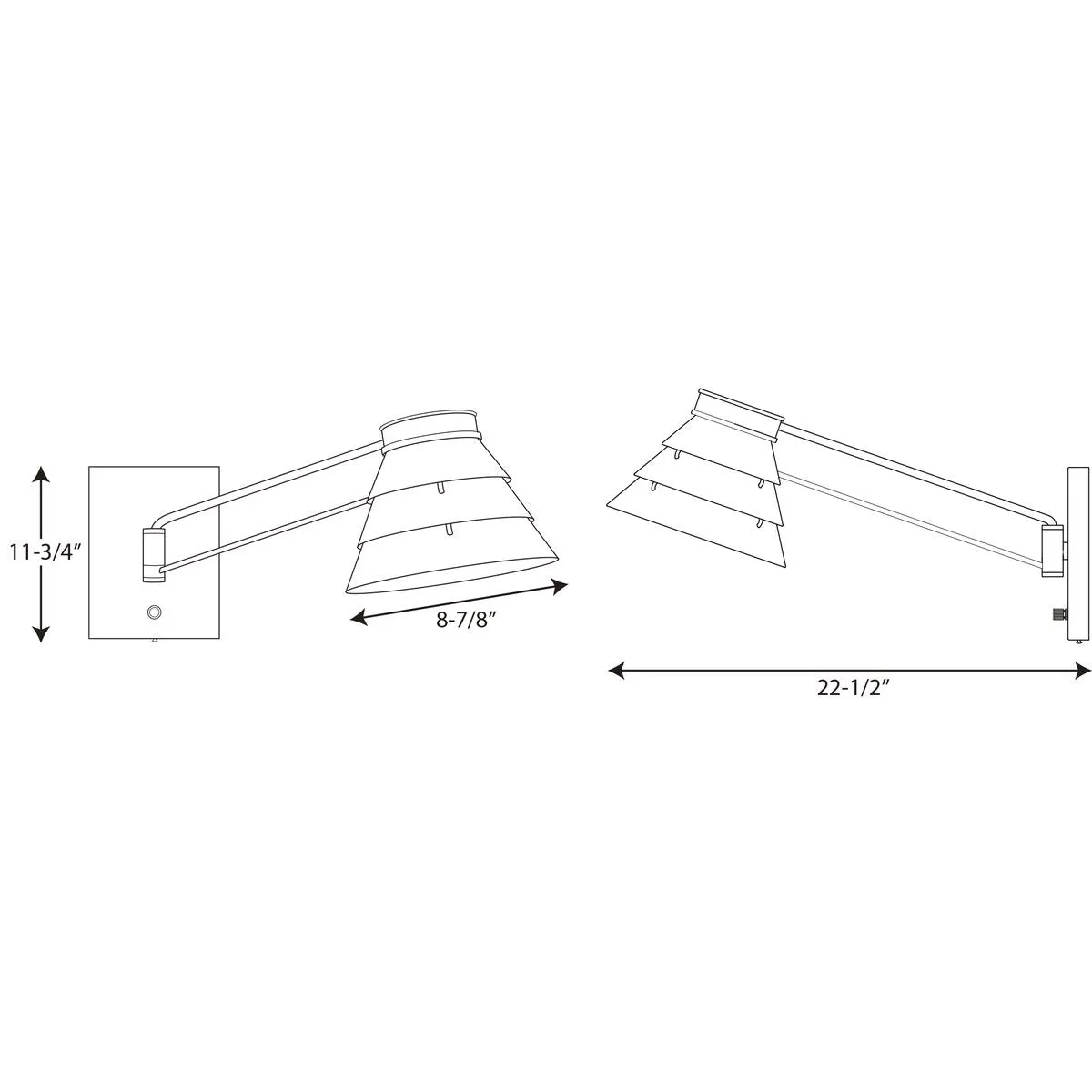 Progress P710070 Point Dume Onshore 1-lt Swing Arm Wall Light