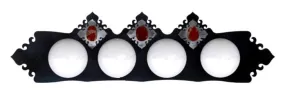 Red Jasper Stone Four Light Fixture
