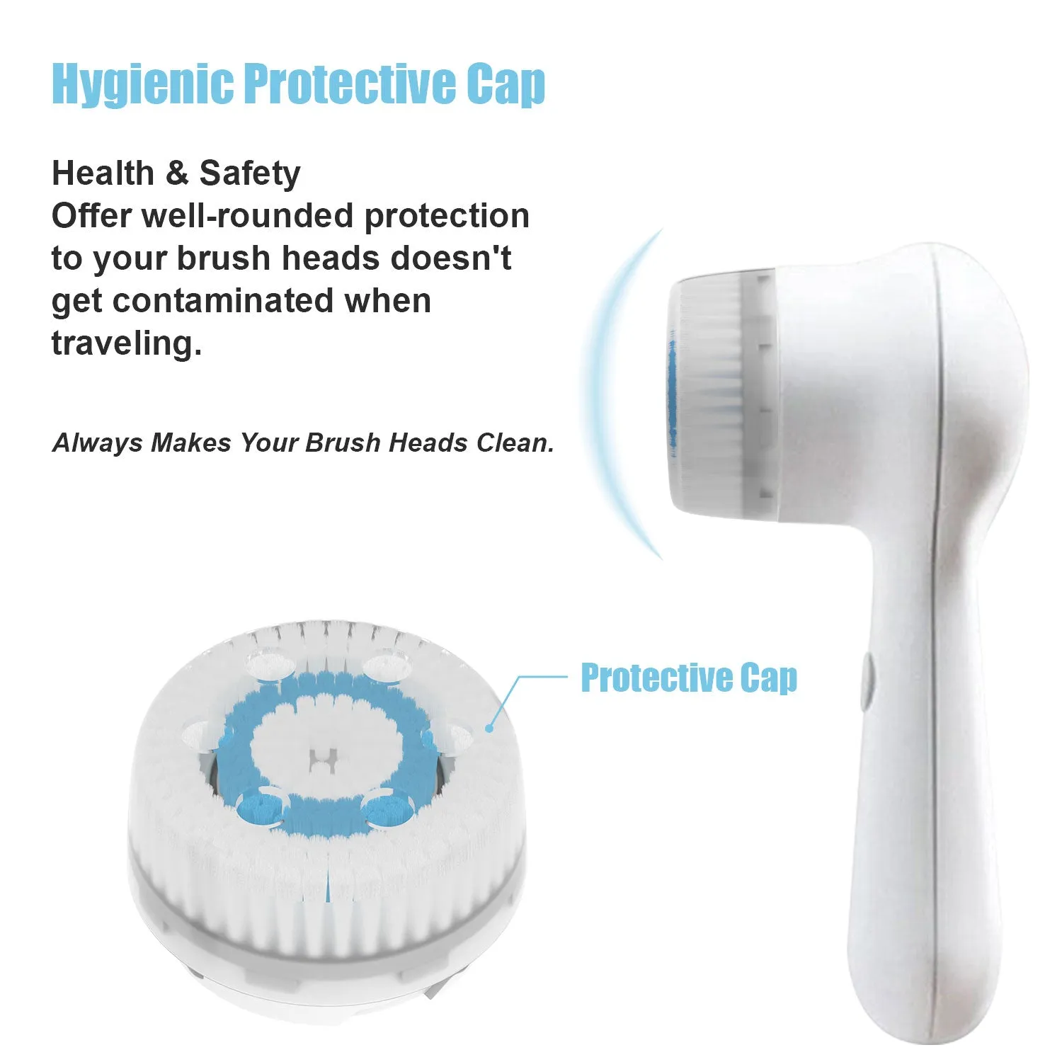 Replacement Facial Cleansing Brush Heads for Clarisonic, Revitalizing Cleanse, 4-pack