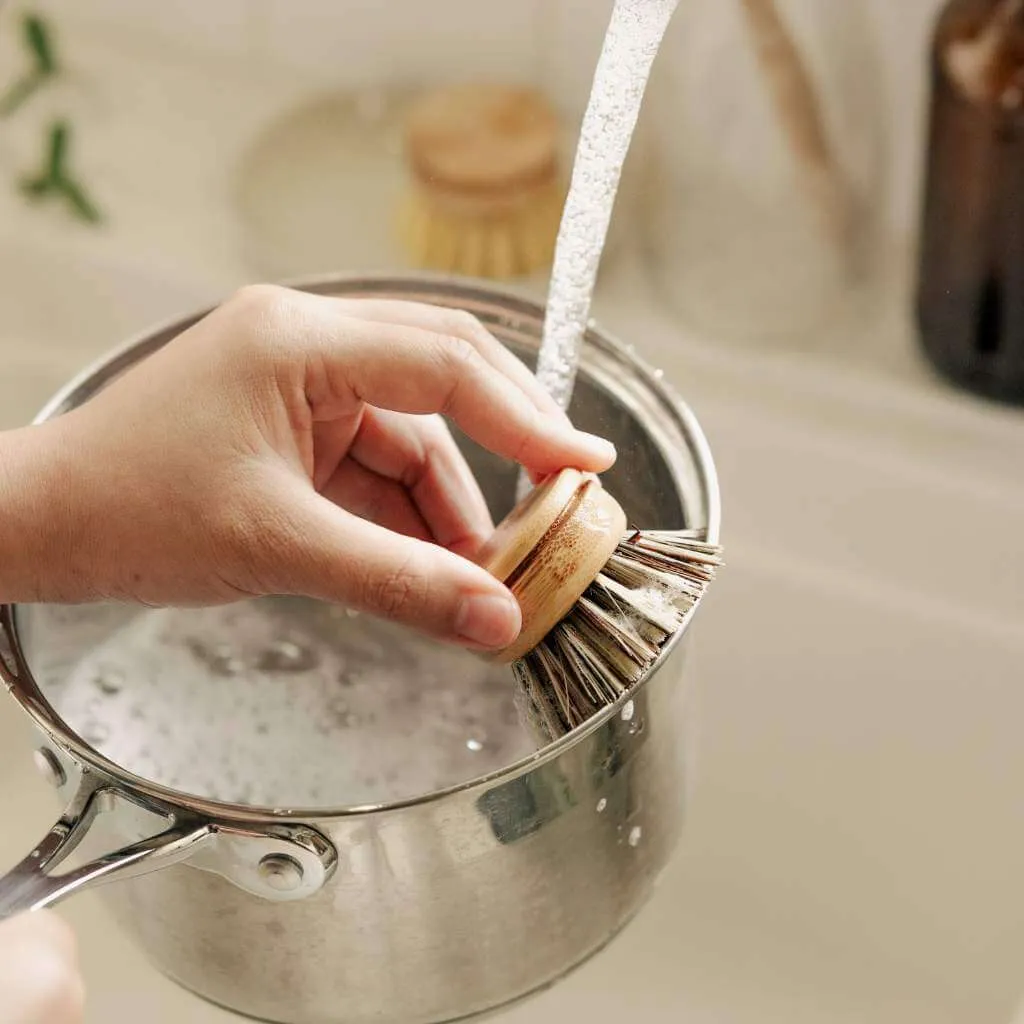 Replacement Heads for Long Handle Dish Brush (Pack of 4)