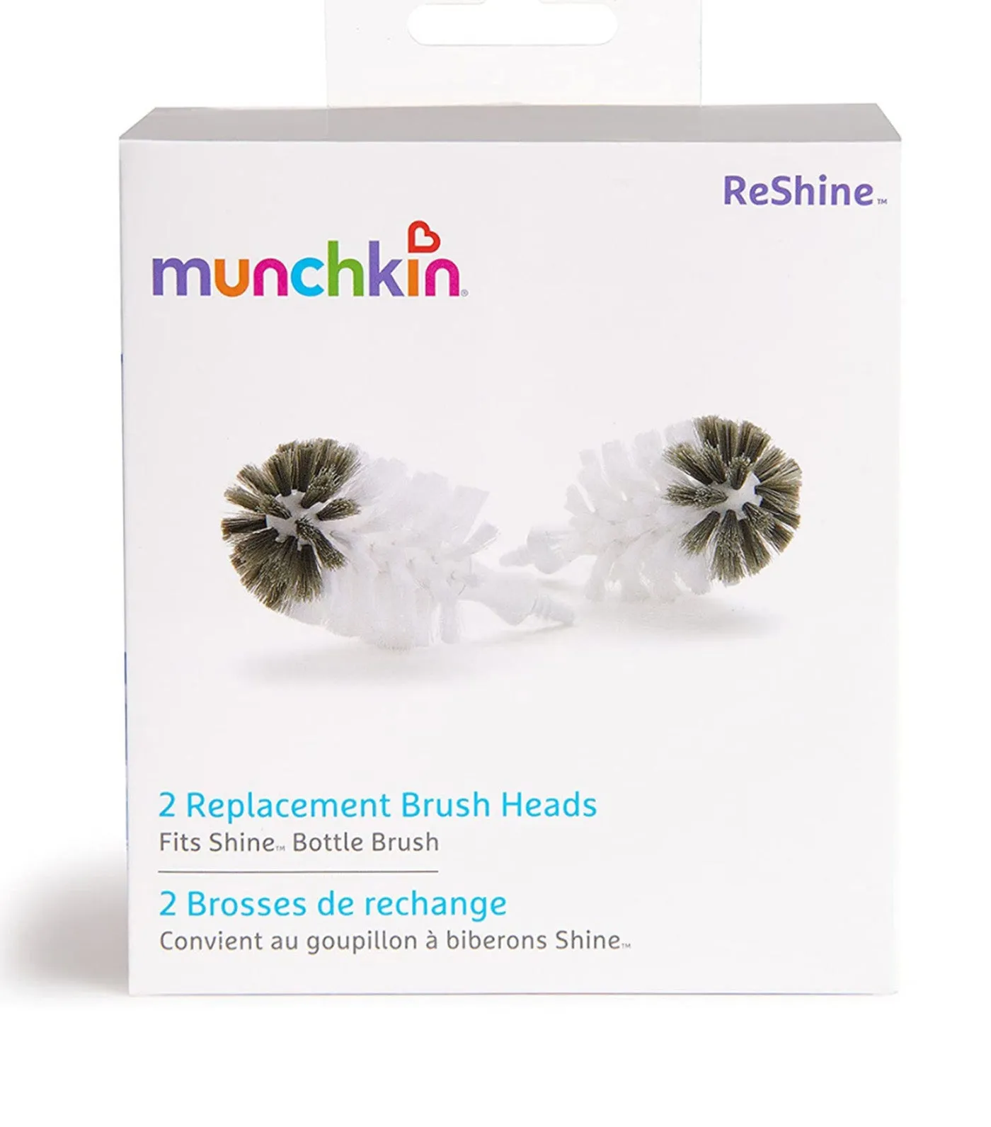 Reshine Replacement Brush Heads 2 Pack Gray