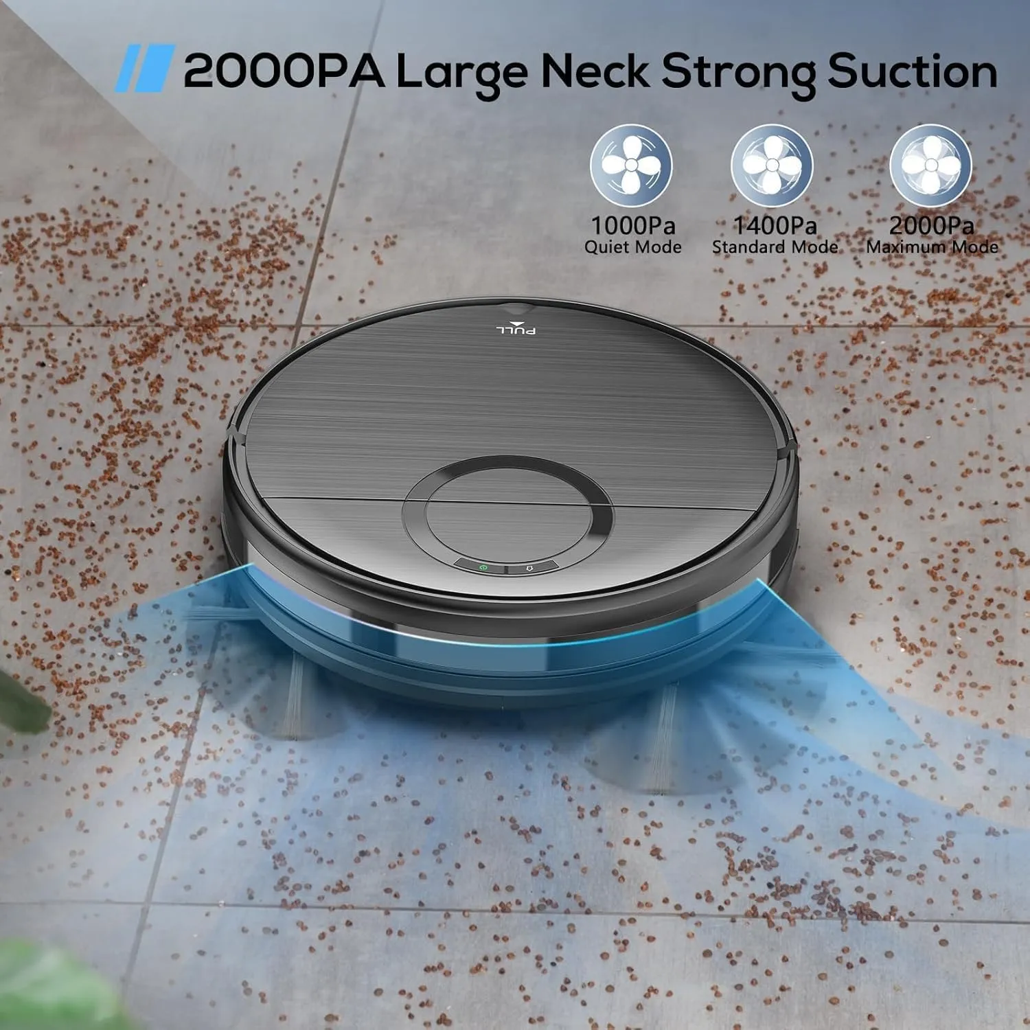 Robot Vacuum and Mop Combo with Wi-Fi Control