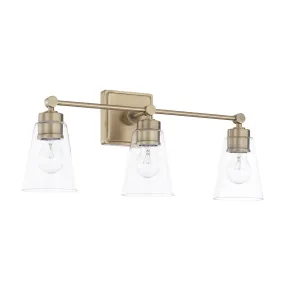 Rory 3 Light Vanity - Aged Brass