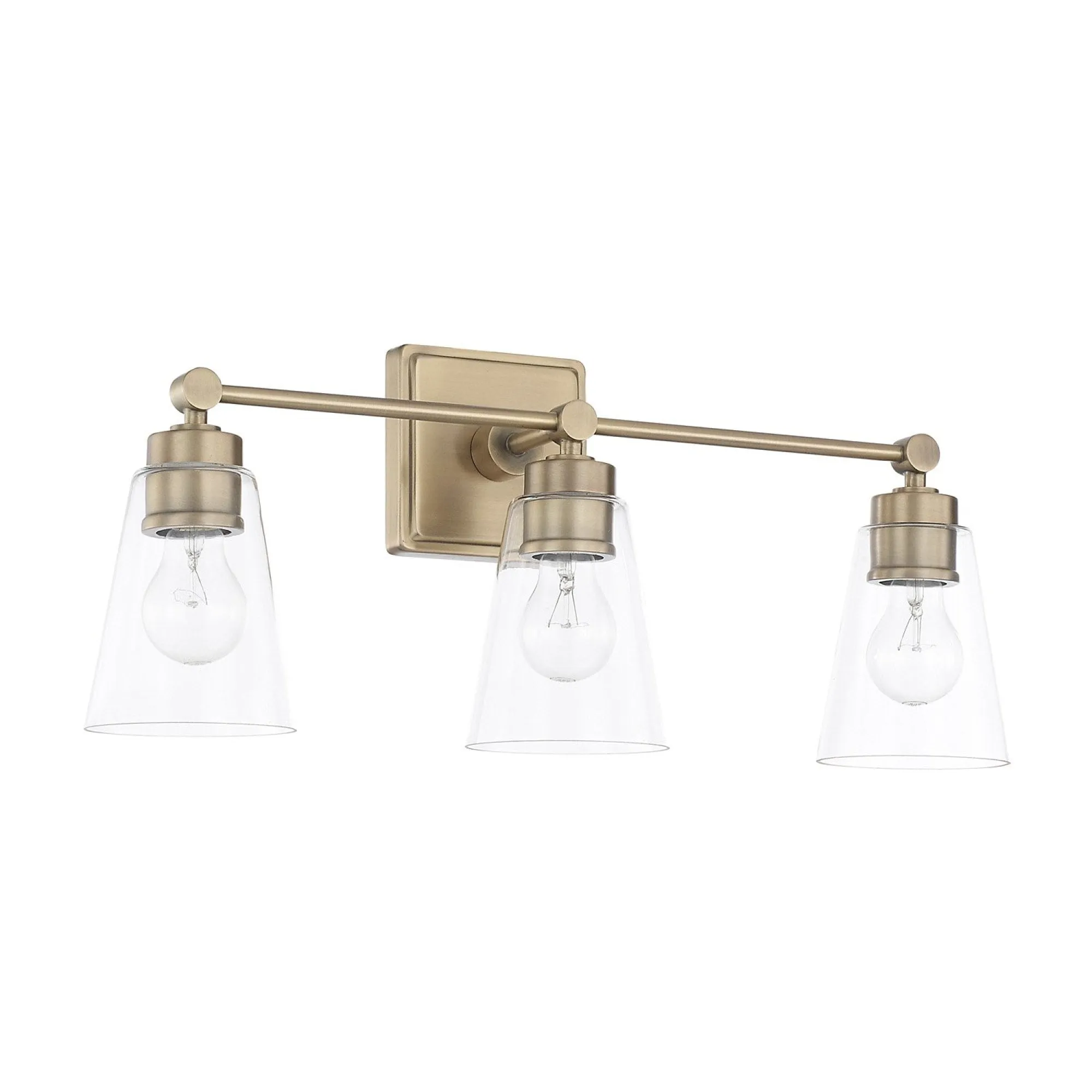 Rory 3 Light Vanity - Aged Brass