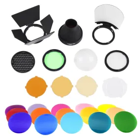 Round Head Accessory Kit with Colour Correction Gel Set