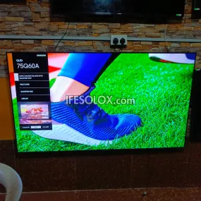 SAMSUNG 75 Inch QLED 75Q60A Certified True 4K UHD HDR10  Smart Frameless QLED TV - Foreign Used