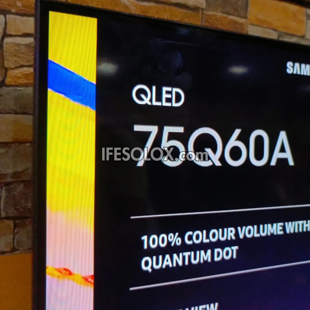 SAMSUNG 75 Inch QLED 75Q60A Certified True 4K UHD HDR10  Smart Frameless QLED TV - Foreign Used