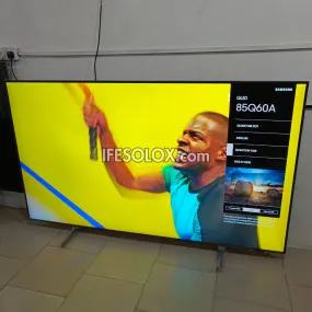 SAMSUNG 85 Inch QLED 85Q60A Certified True 4K UHD Quantum HDR Smart Frameless QLED TV - Foreign Used