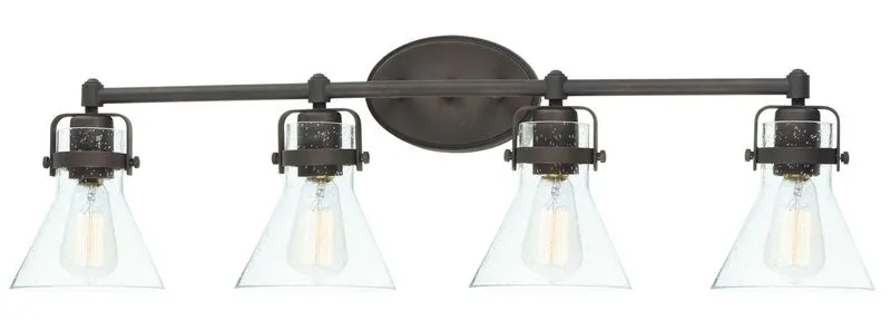 Seafarer 33" Oil Rubbed Bronze Vanity Lighting with E26 Medium Incandescent