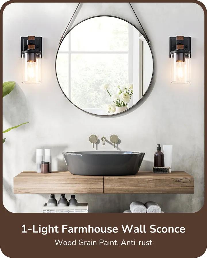 Set of 2, Farmhouse Vanity Lights Fixtures for Bathroom-HHVL02E