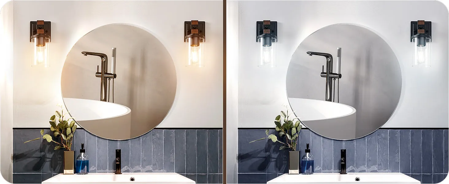 Set of 2, Farmhouse Vanity Lights Fixtures for Bathroom-HHVL02E
