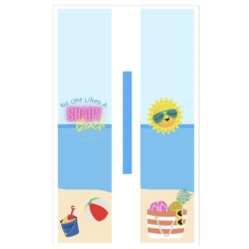 Shady Beach Sublimation Ready To Press Transfer