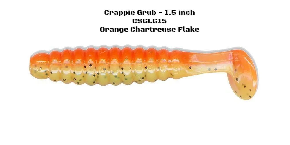 Slider Fishing Crappie Grub - 1.5 Inch