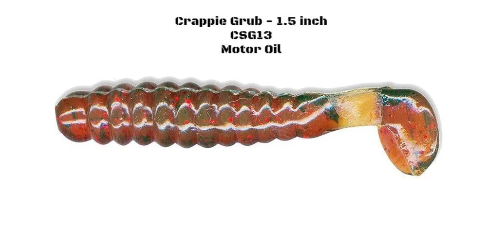 Slider Fishing Crappie Grub - 1.5 Inch
