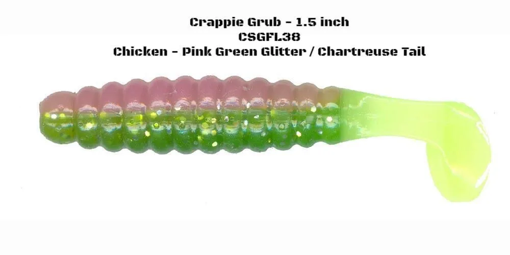 Slider Fishing Crappie Grub - 1.5 Inch