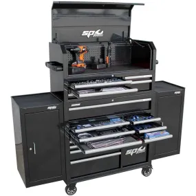 SP Tools SP50558 527 Piece Metric & SAE Black SUMO Tool Kit with Dual Side Cabinets