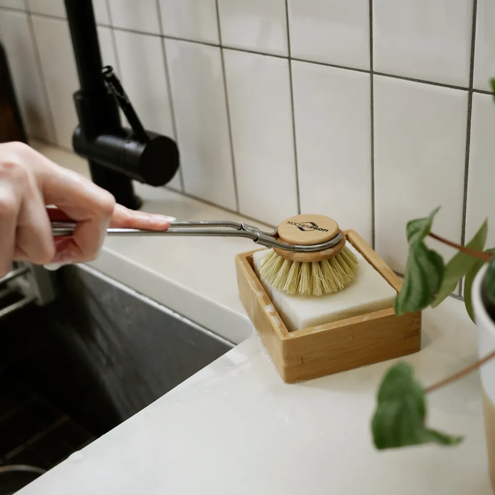 Stainless Steel Dish Brush & Replacement Heads