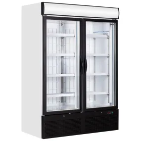 Tefcold Double Glass Door Upright Display Fridge Merchandiser - NC5000G