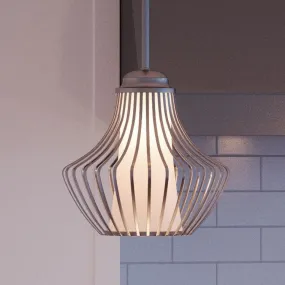 UHP2860 Modern Pendant Light, 10-1/2" x 10", Sterling Steel Finish, Oviedo Collection