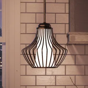 UHP2861 Modern Pendant Light, 10-1/2" x 10", Midnight Black Finish, Oviedo Collection