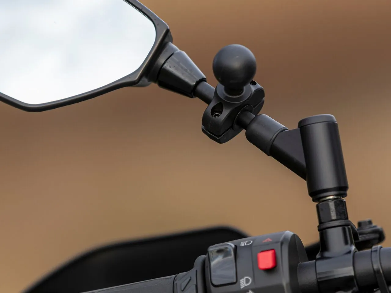 Ultimateaddons Motorcycle Mirror 25mm Ball Mount with 3 Prong Adapter