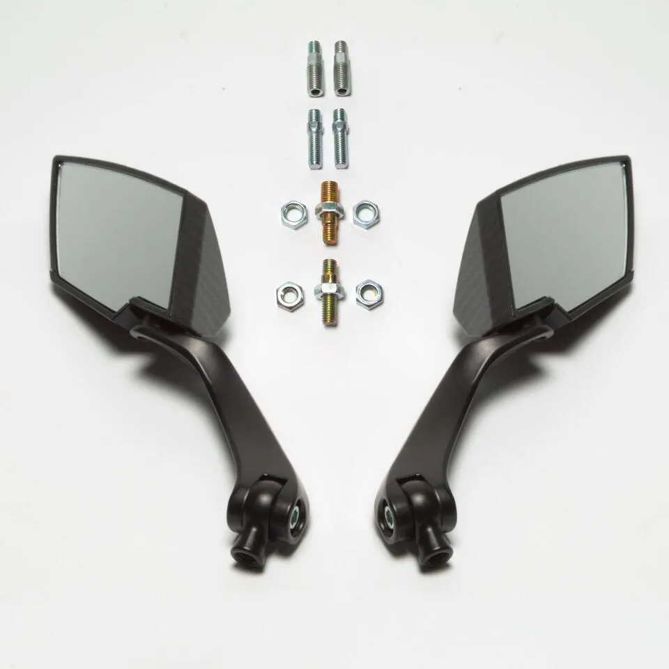 Universal Black/Carbon look 8/10mm Scooter Mirrors Pair